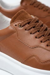 Men’s Tomato Store Casual Leather Sneaker Smooth Upper Clean Panel Shoes