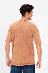 Men's Basic Oversized Half Sleeve Washed T-Shirt