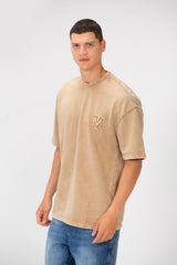 Men's Tomato Basic Short Sleeve Regular Fit Crew Neck T-Shirt