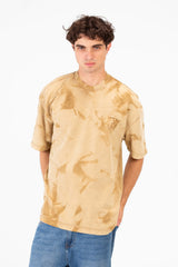 Men's Tomato Basic Short Sleeve Regular Fit Crew Neck T-Shirt
