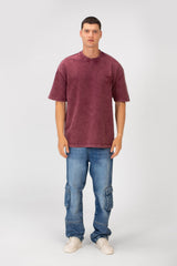Men's Tomato Basic Short Sleeve Regular Fit Crew Neck T-Shirt