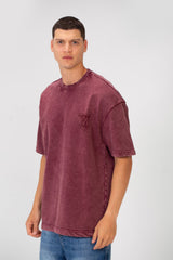 Men's Tomato Basic Short Sleeve Regular Fit Crew Neck T-Shirt