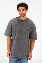 Men's Tomato Washed Short Sleeve Crew Neck T-Shirt With Unique Essential Details