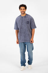 Men's Tomato Washed Short Sleeve Crew Neck T-Shirt With Unique Essential Details