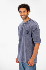 Men's Tomato Washed Short Sleeve Crew Neck T-Shirt With Unique Essential Details