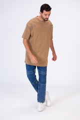 Mens Round Oversize Basic Plain T-shirt With A Modern Fit