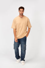 Men's Crew Neck Tomato Print Short Sleeves Basic Oversized Summer Melton T-Shirt