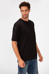 Men's Basic Plain Oversized Summer Melton Regular Fit Short Sleeves T-Shirt In Modern Cut