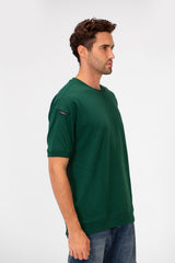 Men's Basic Plain Oversized Summer Melton Regular Fit Short Sleeves T-Shirt In Modern Cut