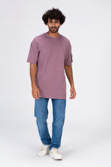 Mens Round Basic Plain T-Shirt With Shoulder Pocket And A Unique Cut