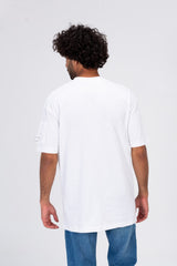 Mens Round Basic Plain T-Shirt With Shoulder Pocket And A Unique Cut