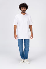 Mens Round Basic Plain T-Shirt With Shoulder Pocket And A Unique Cut