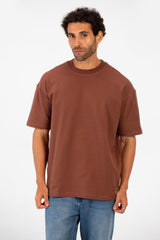 Men's Basic Round Neck Half Sleeve Summer Melton Regular Fit T-Shirt