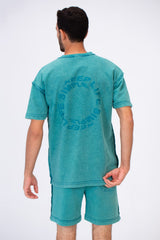 Mens Round Casual Oversize T-shirt Made Of Comfortable Practical Material