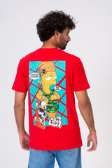 Mens Comfortable Printed Crew Neck T-shirt