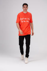 Men's Front Printed Regular Fit Cotton Over Size T-shirt Crafted For Comfort & Style
