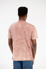 Men's Printed Half Sleeve Washed T-Shirt