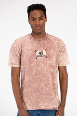 Men's Printed Half Sleeve Washed T-Shirt