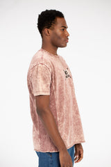 Men's Printed Half Sleeve Washed T-Shirt