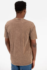 Men's Tomato Washed Oversized Half Sleeve T-Shirt