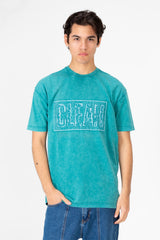 Men's Round Neck Half Sleeve Washed T-Shirt
