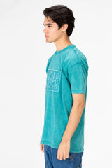 Men's Round Neck Half Sleeve Washed T-Shirt