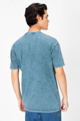 Men's Round Neck Half Sleeve Washed T-Shirt