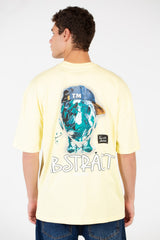Men's Oversized Printed Round Neck T-Shirt