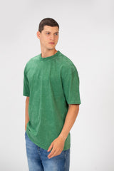 Men's Basic Oversized Half Sleeve Crew Neck T-Shirt