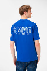 Men's Summer Melton Creativity Print Regular Fit T-Shirt