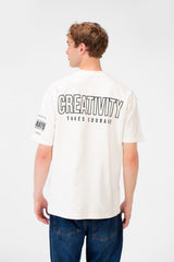 Men's Summer Melton Creativity Print Regular Fit T-Shirt