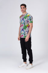 Men's Half Sleeve T-shirt Pprinted In Trendy Colors And Comfortable Material