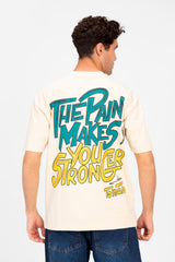 Men's Regular Fit Half Sleeve T-shirt With Text Print