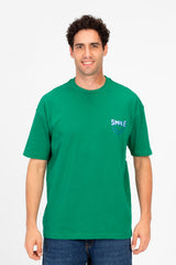 Men's Round Printed Regular Fit T-Shirt