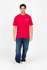 Men's Round Printed Regular Fit T-Shirt