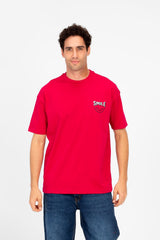 Men's Round Printed Regular Fit T-Shirt