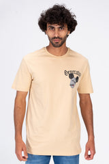 Mens Round Neck T-shirt With Front And Back Print