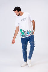 Men's Slim Fit T-shirt With Round Neck And Front Print