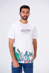 Men's Slim Fit T-shirt With Round Neck And Front Print