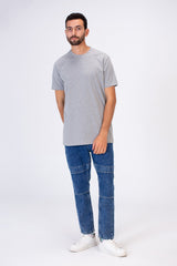 Men's Slim Fit T-shirt Printed On The Back In Single Lycra Material