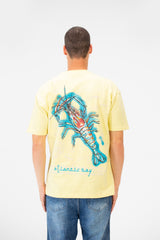 Men's Regular Fit Round Neck Short Sleeves Front & Back Printed T-shirt