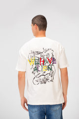 Men's Summer Melton Printed Regular Fit Short Sleeve Round Neck T-Shirt