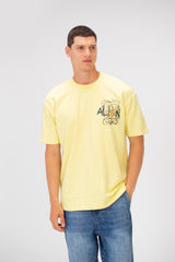 Men's Summer Melton Printed Regular Fit Short Sleeve Round Neck T-Shirt