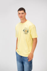 Men's Summer Melton Printed Regular Fit Short Sleeve Round Neck T-Shirt