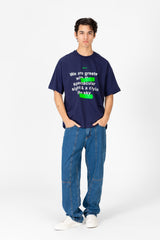 Men's Oversized Crew Neck Printed T-Shirt