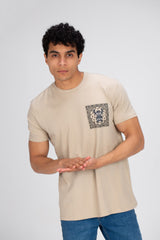 Men's Front Left Chest & Back Printed Regular Fit Made Of Soft Cotton T-shirt