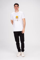 Men's Front Printed Regular Fit Made Of Soft Cotton T-shirt Perfect For Casual Days Or A Night out With Friends