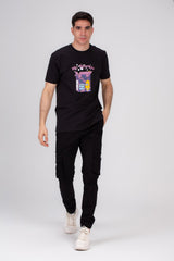 Men's Front & Back Printed Regular Fit Made Of Soft Cotton For Ultimate Comfort T-shirt