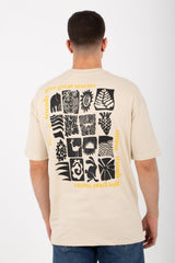 Mens Oversize Round T-shirt In Summer Melton Material