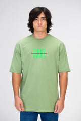 Men's Oversize T-shirt With A Round Neck And Front Print